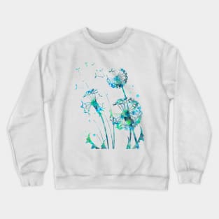 Dandelion Watercolor Painting Crewneck Sweatshirt